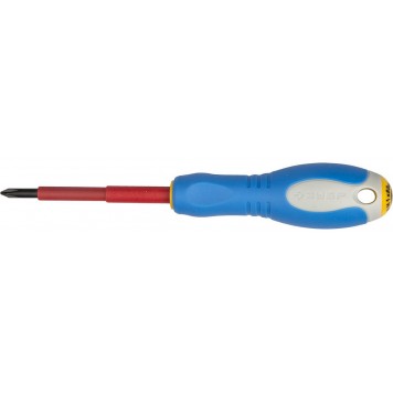 25262-1-080 | Отвертка Cr-V, трехкомпонент рукоятка, высоковольтная до ~1000В, PH №1, 80 мм, ЗУБР ПРОФЕССИОНАЛ-0