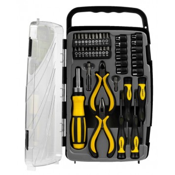 25311-H41 | Набор: Отвертка реверсивная с эргономичной ручкой, с насадками, в пластмассовом боксе, 41 предмет, STAYER MASTER-0