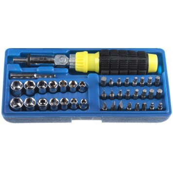 2555-H41 | Набор Отвертка реверсивная с торцовыми головками и битами, 41 предмет, STAYER-0