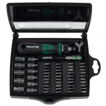 25554-H55 | Отвертка реверсивная, с битами, 55шт, KRAFTOOL EXPERT-0