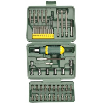25556-H50 | Набор Отвертка реверсивная с битами и торцовыми головками, 50 предметов, KRAFTOOL-0