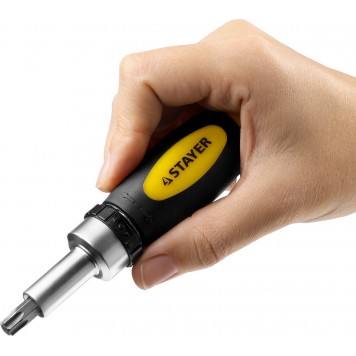 2557-H38 | Отвертка реверсивная в наборе с битами, Cr-V сталь, 38 предметов, STAYER-5