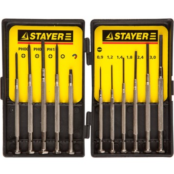 2560-H11_z01 | Отвертки часовые для особоточных работ 11 предм., STAYER-0