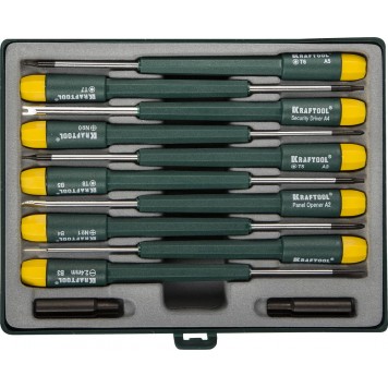 25616-H12 | Набор отверток для точных работ и телекоммуникационного оборудования 12 предм., KRAFTOOL X-TELECOM-0