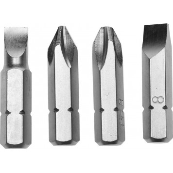 25667-S4 | Набор Биты для ударно-поворотной отвертки, Cr-V, 38мм, 4 предмета, STAYER PROFI-0