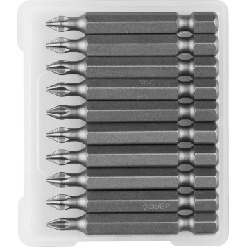 26001-1-50-10 | Биты кованые, хромомолибденовая сталь, тип хвостовика E 1/4", PH1, 50мм, 10шт, ЗУБР МАСТЕР-0