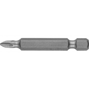 26003-1-50-2 | Биты кованые, хромомолибденовая сталь, тип хвостовика E 1/4", PZ1, 50мм, 2шт, ЗУБР МАСТЕР-0