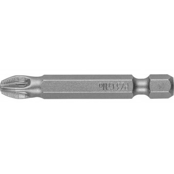 26003-3-50-2 | Биты кованые, хромомолибденовая сталь, тип хвостовика E 1/4", PZ3, 50мм, 2шт, ЗУБР МАСТЕР-0