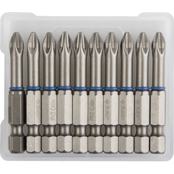 26011-2-50-10 | Биты торсионные кованые, обточенные, хромомолибденовая сталь, тип хвостовика E 1/4", PH2, 50мм, 10шт, ЗУБР ЭКСПЕРТ-0