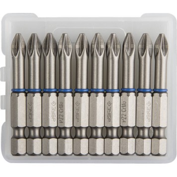 26013-2-50-10 | Биты торсионные кованые, обточенные, хромомолибденовая сталь, тип хвостовика E 1/4", PZ2, 50мм, 10шт, ЗУБР ЭКСПЕРТ-0