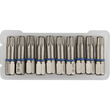 26015-30-25-10 | Биты торсионные кованые, обточенные, хромомолибденовая сталь, тип хвостовика C 1/4", T30, 25мм, 10шт, ЗУБР ЭКСПЕРТ-0