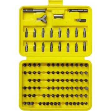 2604-H100 | Набор: Биты, полный ассортимент стандартных и специальных шлицов, адаптеры, Cr-V, 100 предметов, в боксе, STAYER SUPER UNIVERSAL-0