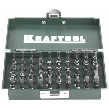 26065-H50 | Набор бит кованых, торсионных, Cr-Mo, система насечек "NSS", 50 предм, в боксе, KRAFTOOL X-DRIVE-1
