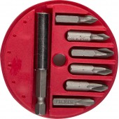 Набор: Биты с магнитным адаптером в круглом мини-боксе, PH1 (2шт), PH2 (3шт), PH3 (1шт), 7 пред, STAYER 2608-H7_z01