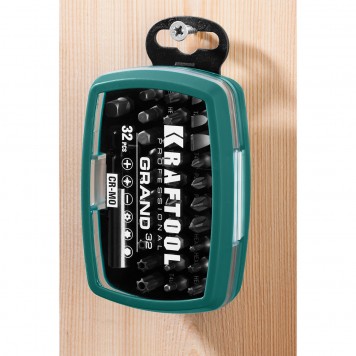 26083-H32 | Набор бит, 32 предмета, Cr-Mo, KRAFTOOL GRAND-7