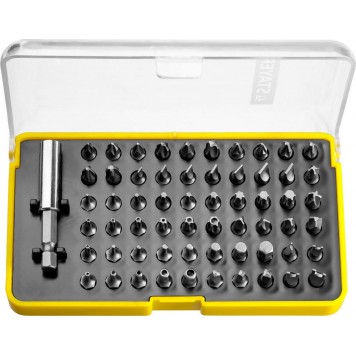 26084-H61 | Набор: Биты CR-V, с магнитным адаптером, 61 предмет, STAYER SUPER UNIVERSAL-0