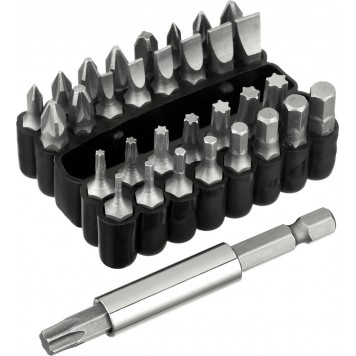 26085-H33 | Набор : Биты Cr-V, с магнитным адаптером, в ударопрочном держателе, 33 предмета, STAYER MASTER-3
