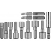 Набор Биты с магнитным адаптером и торцевыми головками, 13 предметов, STAYER 2611-H13