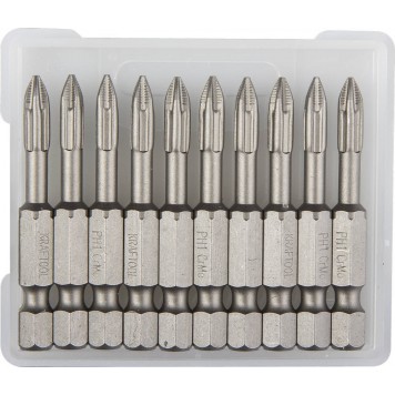 26121-1-50-10 | Биты торсионные кованые, обточенные, Cr-Mo сталь, тип хвостовика E 1/4", PH1, 50мм, 10шт, KRAFTOOL X-DRIVE-0