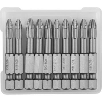 26121-2-50-10 | Биты торсионные кованые, обточенные, Cr-Mo сталь, тип хвостовика E 1/4", PH2, 50мм, 10шт, KRAFTOOL X-DRIVE-0