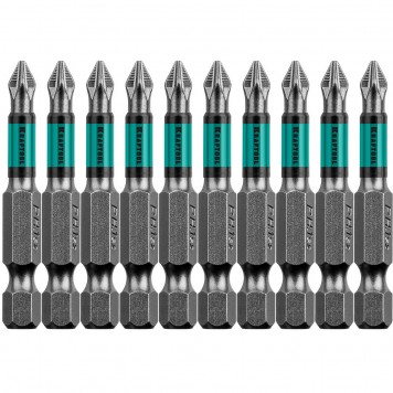 26122-1-50-10 | Биты, PH1, 50 мм, тип хвостовика E 1/4", 10 шт в блистере, KRAFTOOL OPTIMUM LINE-0