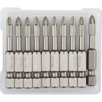 26123-1-50-10 | Биты торсионные кованые, обточенные, Cr-Mo сталь, тип хвостовика E 1/4", PZ1, 50мм, 10шт, KRAFTOOL X-DRIVE-0