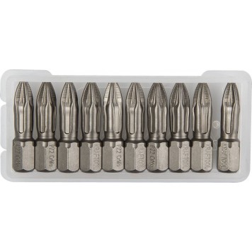 26123-2-25-10 | Биты торсионные кованые, обточенные, Cr-Mo сталь, тип хвостовика C 1/4", PZ2, 25мм, 10шт, KRAFTOOL X-DRIVE-0