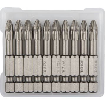 26123-2-50-10 | Биты торсионные кованые, обточенные, Cr-Mo сталь, тип хвостовика E 1/4", PZ2, 50мм, 10шт, KRAFTOOL X-DRIVE-0