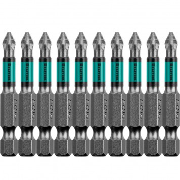 26124-1-50-10 | Биты, PZ1, 50 мм, тип хвостовика E 1/4", 10 шт в блистере, KRAFTOOL OPTIMUM LINE-0
