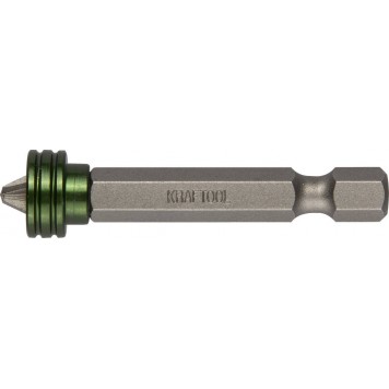 26128-2-50-1 | Биты с магнитным держателем-ограничителем, тип хвостовика E 1/4", PH2, 50 мм, 1 шт. в блистере, KRAFTOOL EXPERT-0