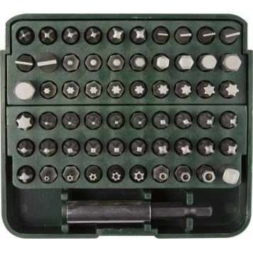 26140-H61 | Набор бит с адаптером, в пластиковом боксе, Cr-V, 61 предмет, KRAFTOOL GRAND-0