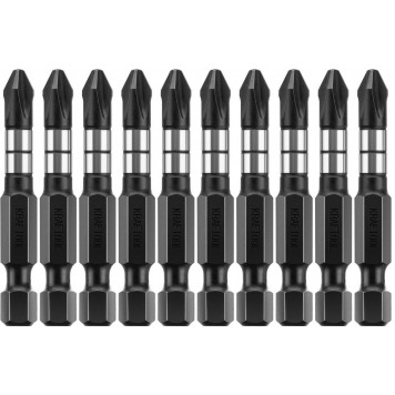 26191-2-50-S10 | Биты, тип хвостовика E 1/4", PH2, 50мм, 10шт, в пластиковом боксе, KRAFTOOL IMPACT PRO-6
