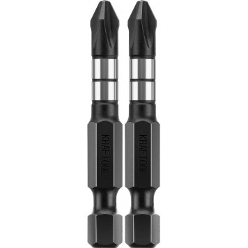 26191-2-50-S2 | Биты, тип хвостовика E 1/4", PH2, 50мм, 2шт, на карточке, KRAFTOOL IMPACT PRO-0