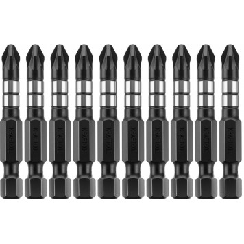 26193-2-50-S10 | Биты, тип хвостовика E 1/4", PZ2, 50мм, 10шт, в пластиковом боксе, KRAFTOOL IMPACT PRO-6