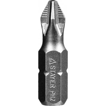 26201-2-25-10_z01 | Биты ProFix Phillips, тип хвостовика C 1/4", № 2, L=25мм, 10шт, STAYER PROFESSIONAL-1