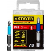 Биты ProFix Phillips, тип хвостовика E 1/4", № 1, L=50мм, 10шт, STAYER 26203-1-50-10_z01