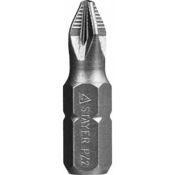 26221-2-25-10_z01 | Биты, тип хвостовика C 1/4", № 2, L=25мм, 10шт, STAYER PROFIX POZIDRIV-1