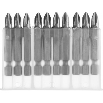 26253-2-50-10 | Биты PH№2, тип хвостовика E 1/4", длина 50мм, 10шт, MIRAX-3