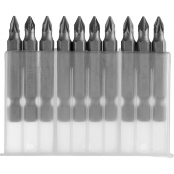 26254-1-50-10 | Биты PZ№1, тип хвостовика E 1/4", длина 50мм, 10шт, MIRAX-3