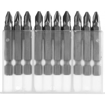 26254-2-50-10 | Биты PZ№2, тип хвостовика E 1/4", длина 50мм, 10шт, MIRAX-3