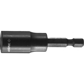 26377-10 | Бита с торцовой головкой, удлиненная, хвостовик E 1/4", 10мм, 1шт, ЗУБР ПРОФИ-0