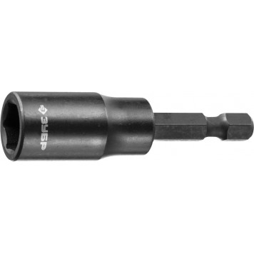 26377-10 | Бита с торцовой головкой, удлиненная, хвостовик E 1/4", 10мм, 1шт, ЗУБР ПРОФИ-3