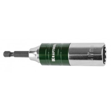 26397-17 | Бита с торцовой головкой, CrV, хвостовик E 1/4", 17мм, KRAFTOOL EXPERT-0