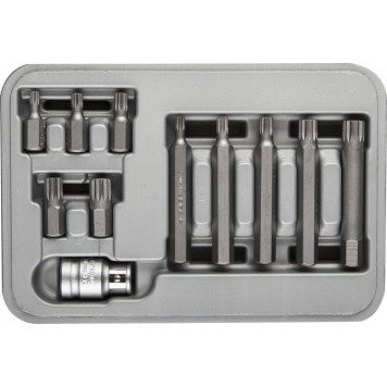 2652-H11_z01 | Набор: Биты специальные в пластиковом боксе, SPLINE, 11 предметов, ЗУБР-0