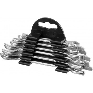 27015-H6 | Набор рожковых гаечных ключей 6 шт, 6 - 15 мм, МЕХАНИК, РОССИЯ-1