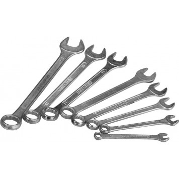 27016-H8 | Набор комбинированных гаечных ключей 8 шт, 6 - 17 мм, МЕХАНИК, РОССИЯ-0