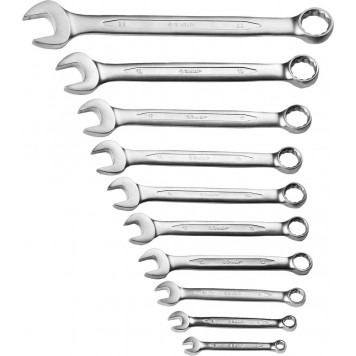 27028-H10 | Набор комбинированных гаечных ключей 10 шт, 6 - 22 мм, ЗУБР ПРОФЕССИОНАЛ-0