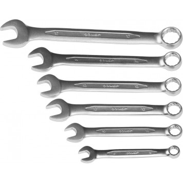 27028-H6 | Набор комбинированных гаечных ключей 6 шт, 8 - 17 мм, ЗУБР ПРОФЕССИОНАЛ-0