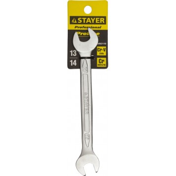 27035-13-14 | Рожковый гаечный ключ 13 x 14 мм, STAYER-1