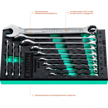 27079-H12E | Набор комбинированных гаечных ключей 12 шт, 6 - 22 мм, KRAFTOOL-6